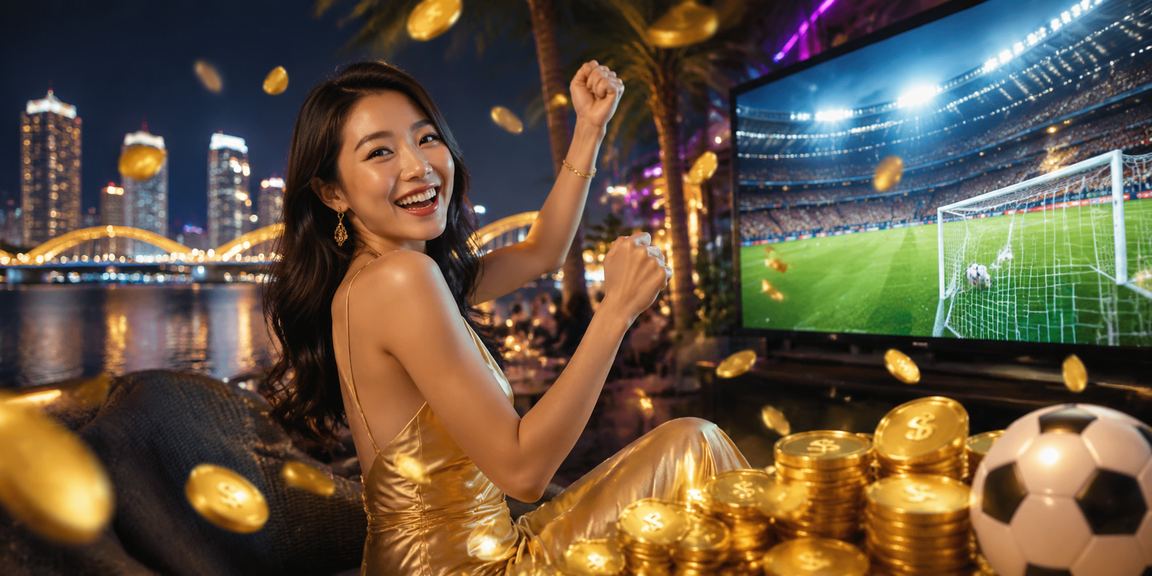 Màn hình neon hiển thị thông tin cá cược bóng đá tại Đà Nẵng về đêm
