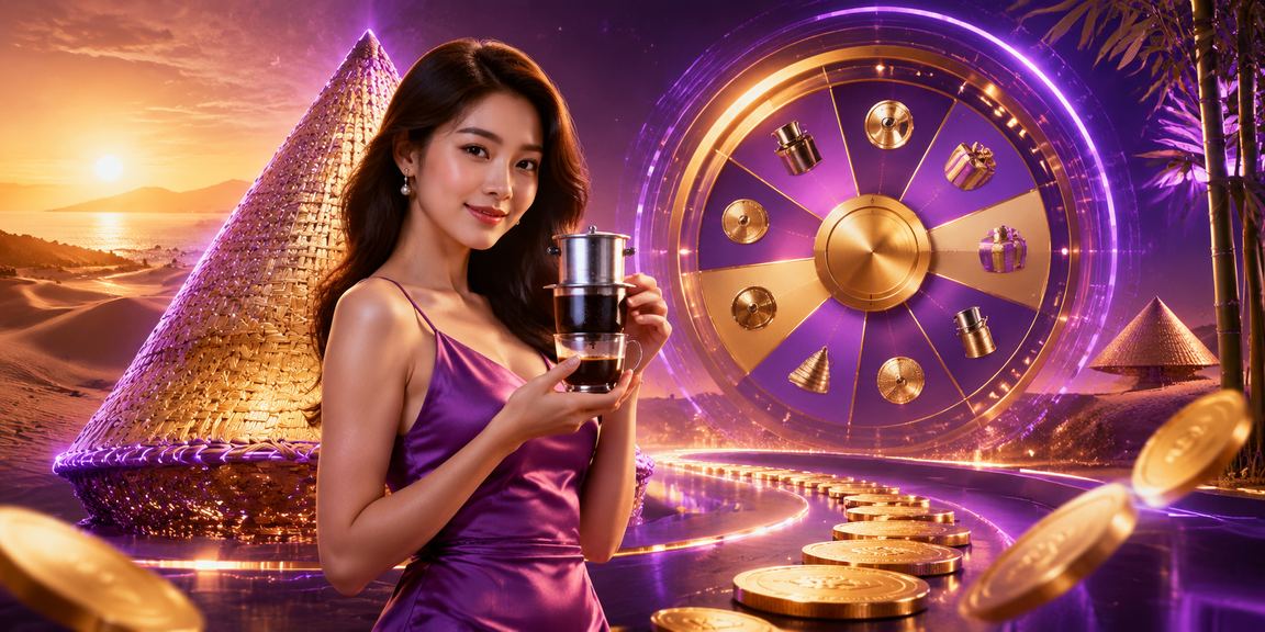 Khung cảnh Mũi Né với người chơi tham gia rút thăm may mắn