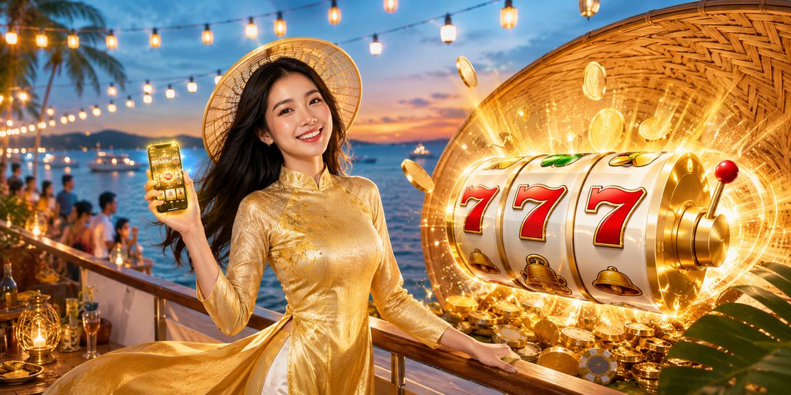 Không gian casino trực tuyến sôi động tại Vietnam với đèn neon và bàn cược